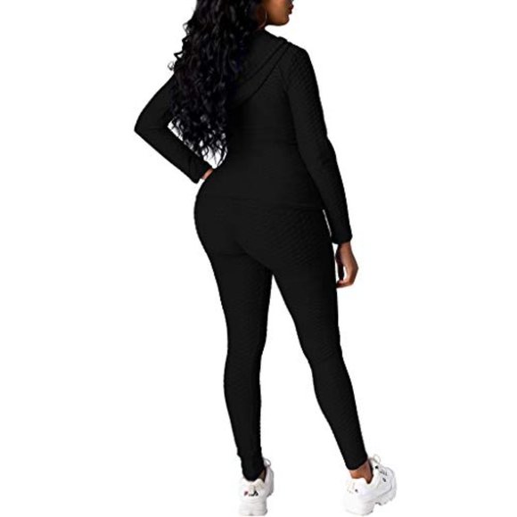 Baby Blue Long Sleeve Zipper Hoodie + Leggings - Picture 4 of 6